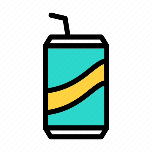 Can, drink, tin, straw, juice icon - Download on Iconfinder