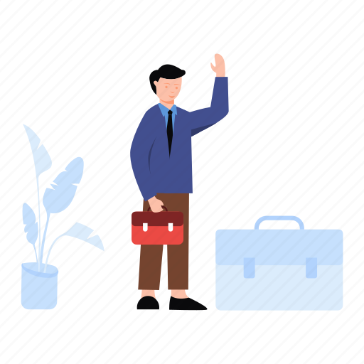 Boy, work, time, morning, briefcase icon - Download on Iconfinder