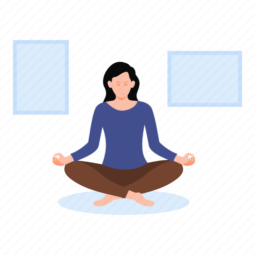 Yoga, meditation, relaxation, girl, morning icon - Download on Iconfinder