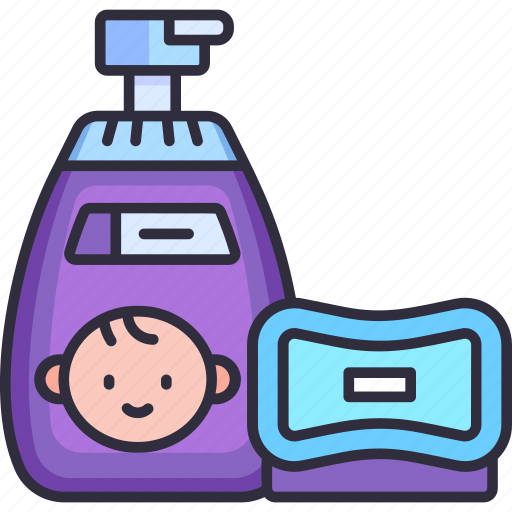 Baby soap, bathing, shampoo, soap, baby shower, baby, mother to be icon - Download on Iconfinder