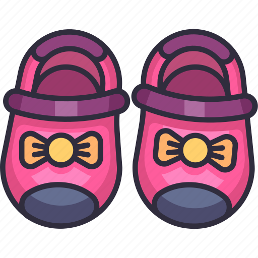 Girl shoes, girl, shoes, baby shoes, baby shower, baby, mother to be icon - Download on Iconfinder