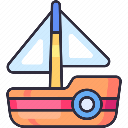 Toy boat, toy, boat, play, baby shower, baby, mother to be icon - Download on Iconfinder