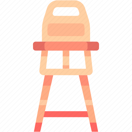 High chair, seat, baby chair, eat, baby shower, baby, mother to be icon - Download on Iconfinder