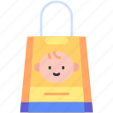 shopping bag, bag, shop bag, shopping, baby shower, baby, mother to be, newborn, kid