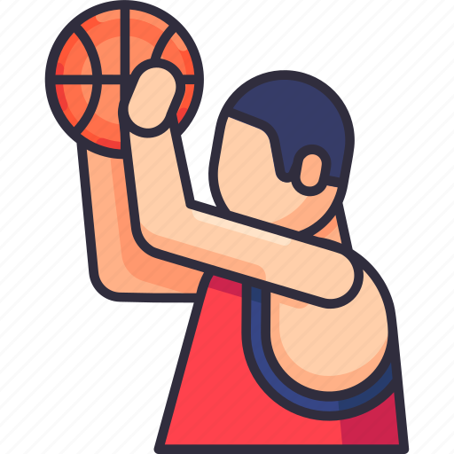 Player dunk, jump, scoring, goal, slam, basketball, hoop icon - Download on Iconfinder