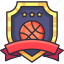 emblem, team, club, shield, badge, basketball, hoop, basket, sport 
