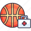 medical, medic, health care, care, first aid kit, basketball, hoop, basket, sport 