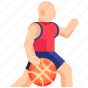 player dribble, dribbling, player, ball, athlete, basketball, hoop, basket, sport