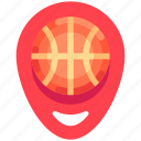 placeholder, pin, location, map, match, basketball, hoop, basket, sport
