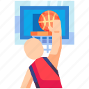 player dunk, jump, scoring, goal, slam, basketball, hoop, basket, sport