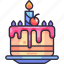 birthday cake, cake, candles, dessert, bakery, birthday, party 