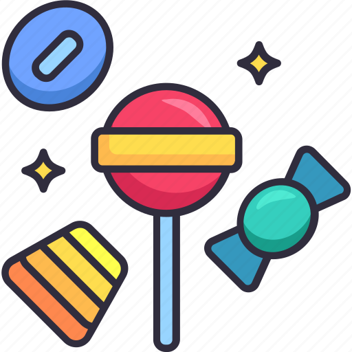 Candies, sweet, dessert, lollipop, birthday, party, decoration icon - Download on Iconfinder