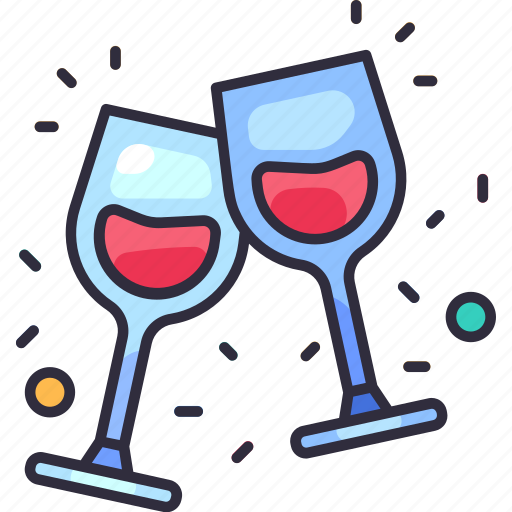Cheer, cheers, drink, glass, birthday, party, decoration icon - Download on Iconfinder