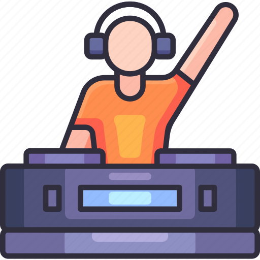 Disk jockey, disco, music, dj, birthday, party, decoration icon - Download on Iconfinder