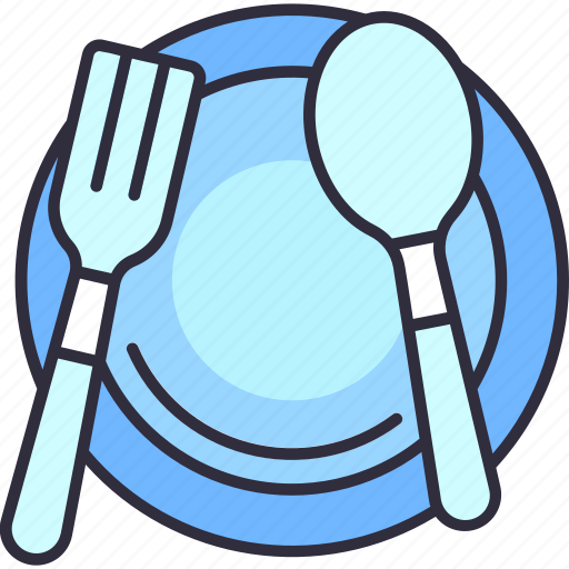 Eating, spoon, fork, plate, birthday, party, decoration icon - Download on Iconfinder