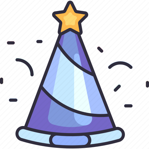 Party hat, cap, hat, birthday hat, birthday, party, decoration icon - Download on Iconfinder