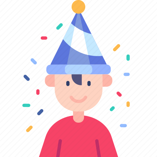Birthday boy, boy, party hat, avatar, birthday, party, decoration icon - Download on Iconfinder