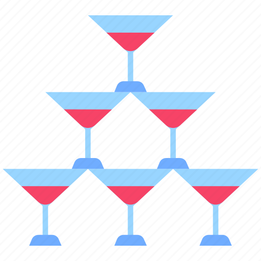 Pyramid drink, beverages, glass, drink, birthday, party, decoration icon - Download on Iconfinder