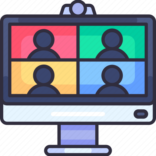 Communication, information, technology, video call, video, meeting, computer icon - Download on Iconfinder