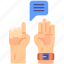 communication, information, technology, sign language, hand, chat, message 