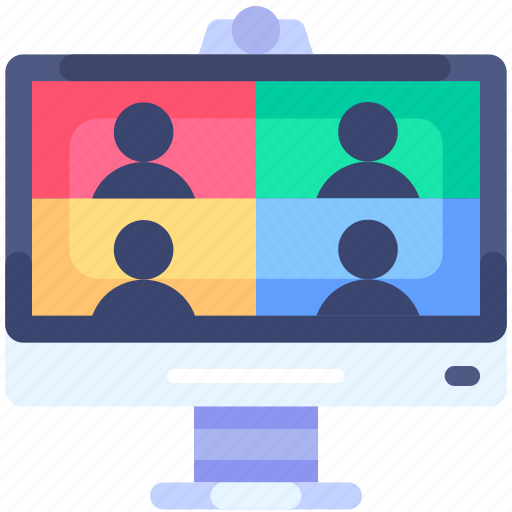Communication, information, technology, video call, video, meeting, computer icon - Download on Iconfinder