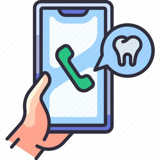 Dental care, dentistry, dental, call, booking, customer service, call center icon - Download on Iconfinder