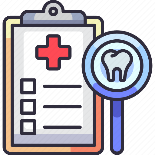 Dental care, dentistry, dental, dental checkup, dental records, clipboard, report icon - Download on Iconfinder