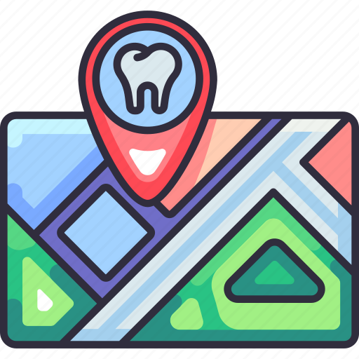 Dental care, dentistry, dental, location, clinic, map, pin icon - Download on Iconfinder