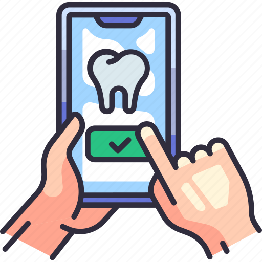 Dental care, dentistry, dental, mobile apps, booking, consultation, online icon - Download on Iconfinder