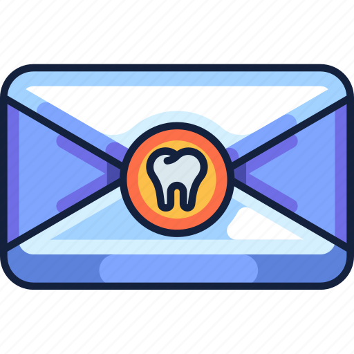 Dental care, dentistry, dental, tooth mail, notification, message, envelope icon - Download on Iconfinder