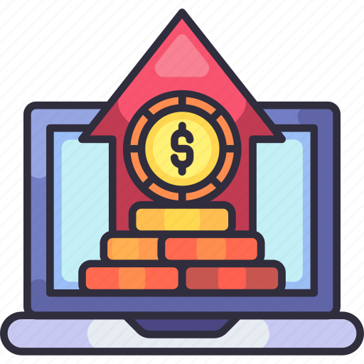 Finance, business, money, growth, investment, profit, laptop icon - Download on Iconfinder
