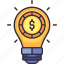 finance, business, money, idea, lamp, innovation, lightbulb 