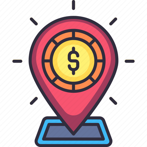 Finance, business, money, location, bank, banking, pin icon - Download on Iconfinder