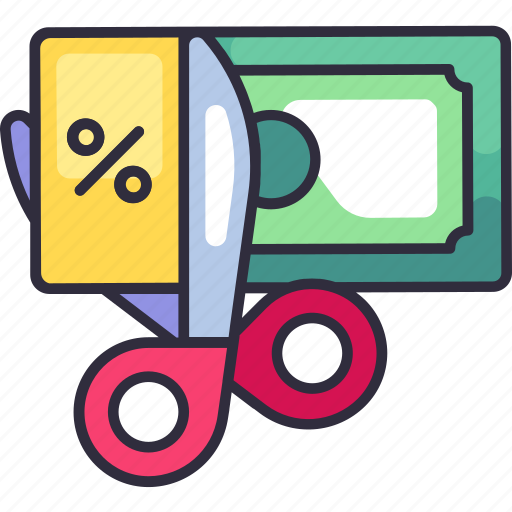 Finance, business, money, tax, taxes, fee, scissor icon - Download on Iconfinder