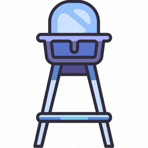Furniture, interior, household, baby chair, highchair, feeding chair, infant icon - Download on Iconfinder