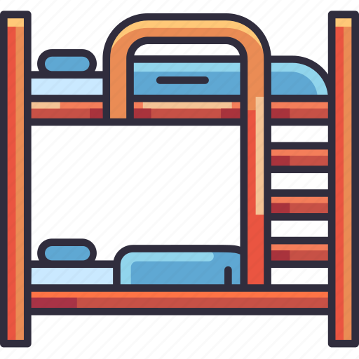 Furniture, interior, household, bunkbed, bed, bedroom, dormitory icon - Download on Iconfinder