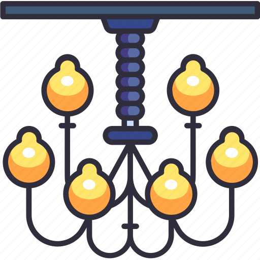 Furniture, interior, household, chandelier, lamp, lighting, decoration icon - Download on Iconfinder