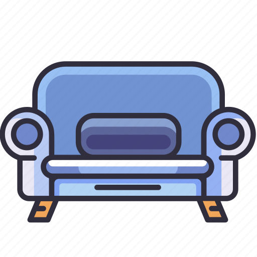 Furniture, interior, household, long sofa, sofa, couch, seat icon - Download on Iconfinder