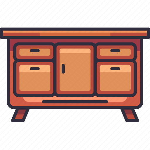 Furniture, interior, household, sideboard, cabinet, drawer, storage icon - Download on Iconfinder
