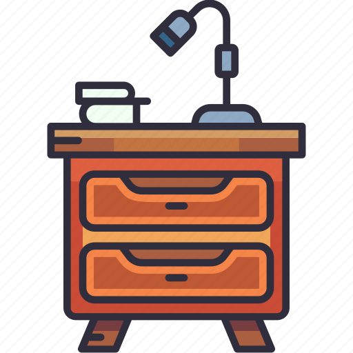 Furniture, interior, household, table lamp, desk lamp, beside table, light icon - Download on Iconfinder