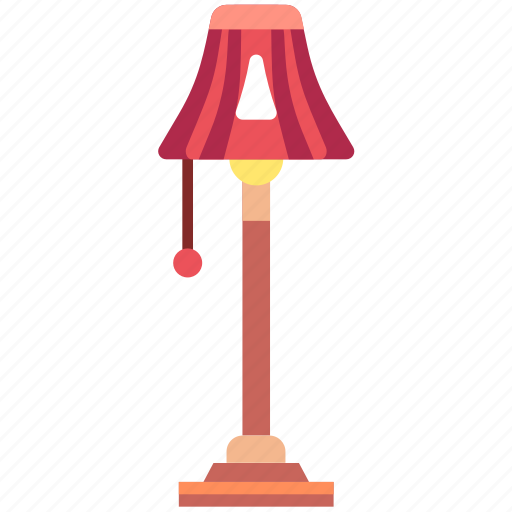 Furniture, interior, household, floor lamp, standing lamp, light, lighting icon - Download on Iconfinder