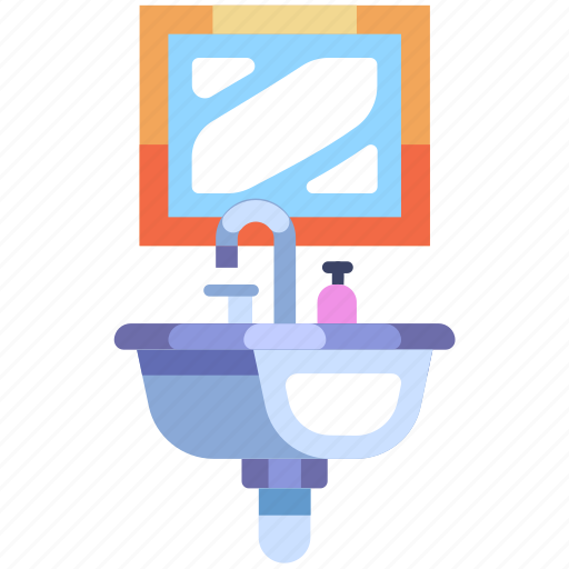 Furniture, interior, household, sink, washbasin, bathroom, mirror icon - Download on Iconfinder