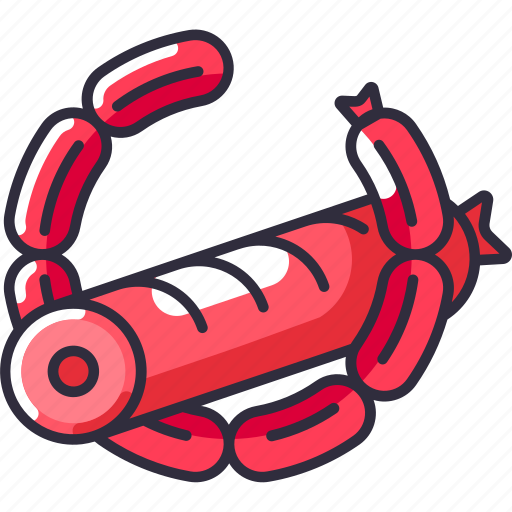 Sausage, meat, barbecue, grill, hot dog, fast food, groceries icon - Download on Iconfinder