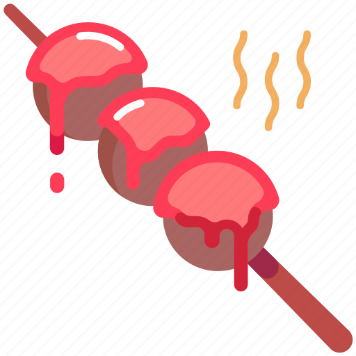 Meatball, skewer, fishball, grill, meat, food, groceries icon - Download on Iconfinder