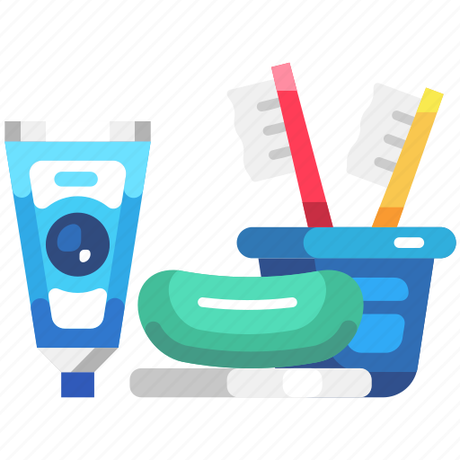 Toiletries, bathroom, equipment, toothbrush, toothpaste, soap, groceries icon - Download on Iconfinder