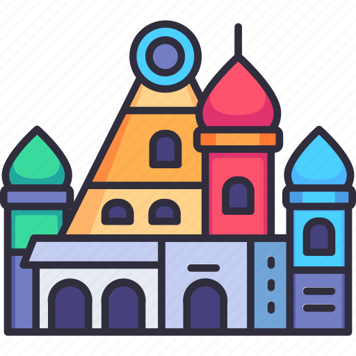 Landmark, monument, building, cathedral of saint basil, moscow, russia icon - Download on Iconfinder