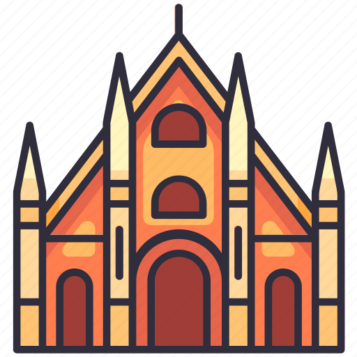 Landmark, monument, building, milan cathedral, italy icon - Download on Iconfinder