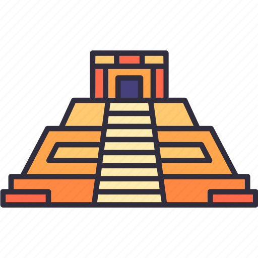 Landmark, monument, building, pyramid of magician, mexico, pyramid icon - Download on Iconfinder