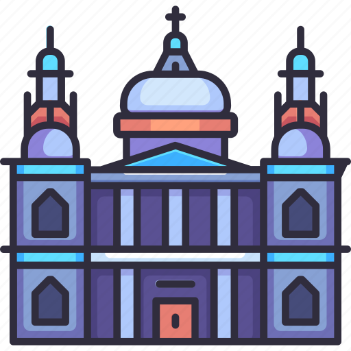 Landmark, monument, building, saint paul cathedral, london, church, england icon - Download on Iconfinder