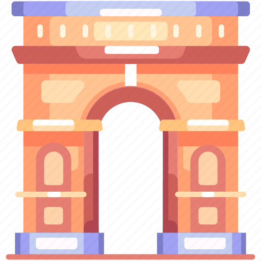 Landmark, monument, building, arc de triomphe, paris, france icon - Download on Iconfinder